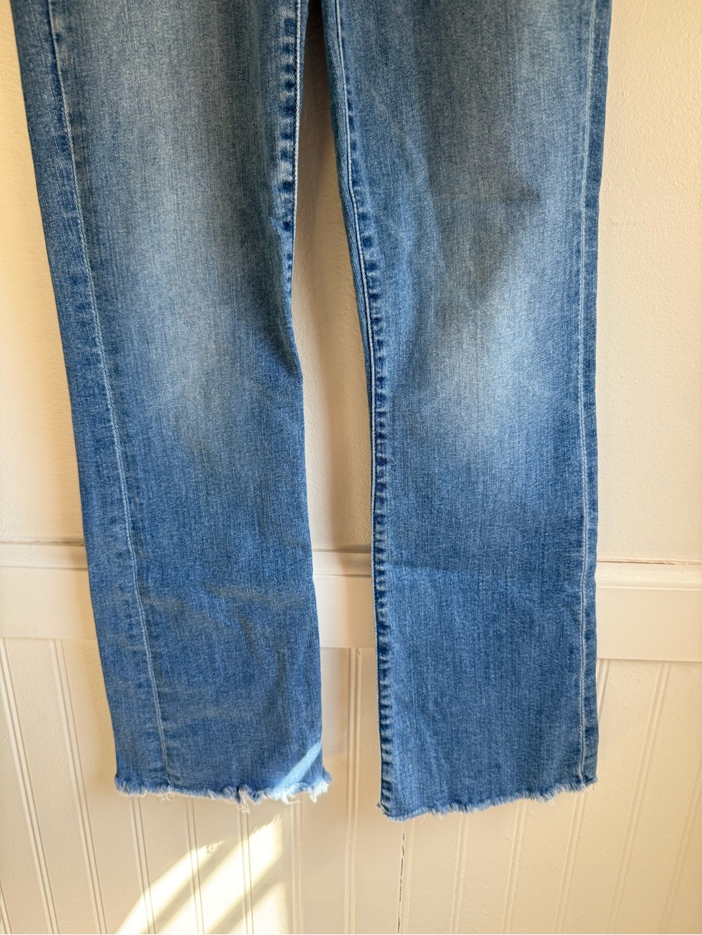 MOTHER The Hustler Ankle Fray Jeans Healing Jar Women's 25 Crop Stretch - Picture 5 of 13